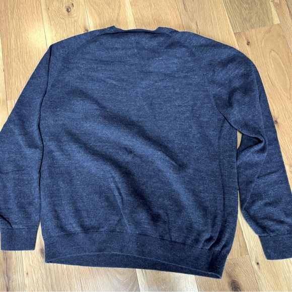 Van Heusen Men’s Large V-Neck 100% Cotton Sweater, Heather Blue. - Picture 5 of 5